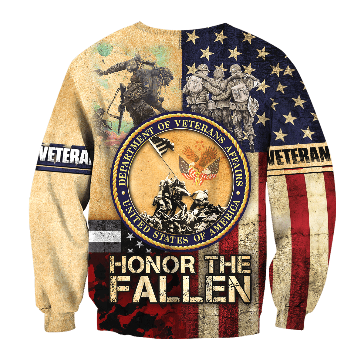 US Veteran - American Flag Honor The Fallen Unisex Shirts MH05102201 - VET , Gifts for veterans