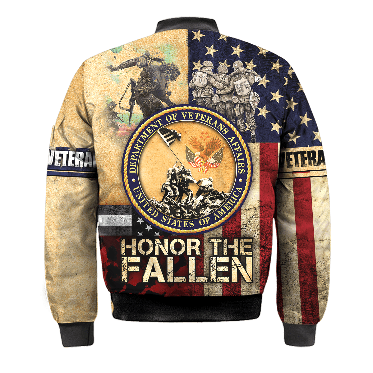 US Veteran - American Flag Honor The Fallen Unisex Shirts MH05102201 - VET , Gifts for veterans