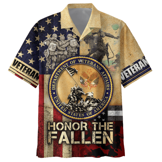 US Veteran - American Flag Honor The Fallen Unisex Shirts MH05102201 - VET , Gifts for veterans