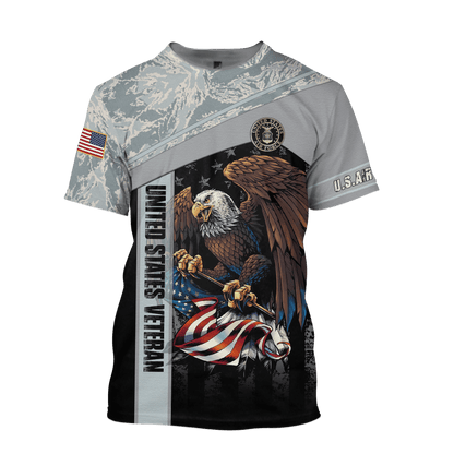 US Air Force - American Bald Eagle Flag All Unisex Shirts MON04112205-AF , Gifts for veterans, easychoo.com