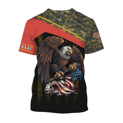 US Coast Guard - American Bald Eagle Flag Unisex Shirts MON04112206-CG , Gifts for veterans
