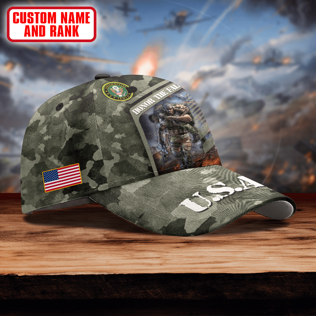 Honor The Fallen - US Army Personalize Cap , Gifts for veterans