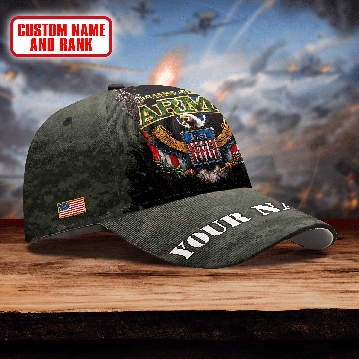 Premium Eagle US ARMY PERSONALIZE CAP , Gifts for veterans