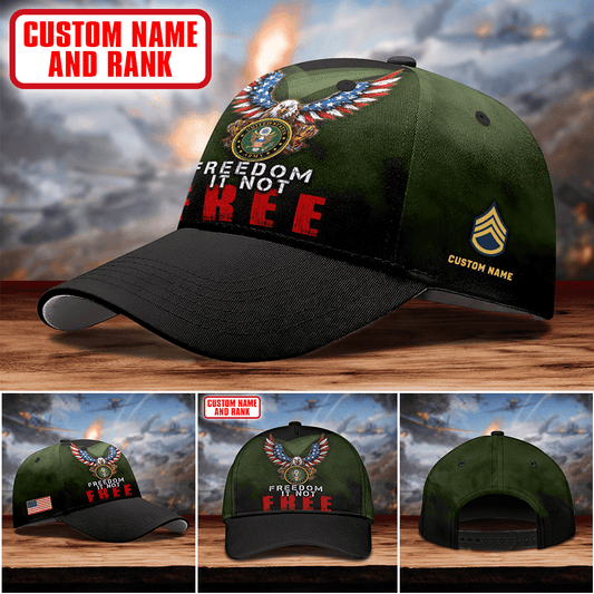 Freedom It Not Free - US Army Personalize Cap , Gifts for veterans