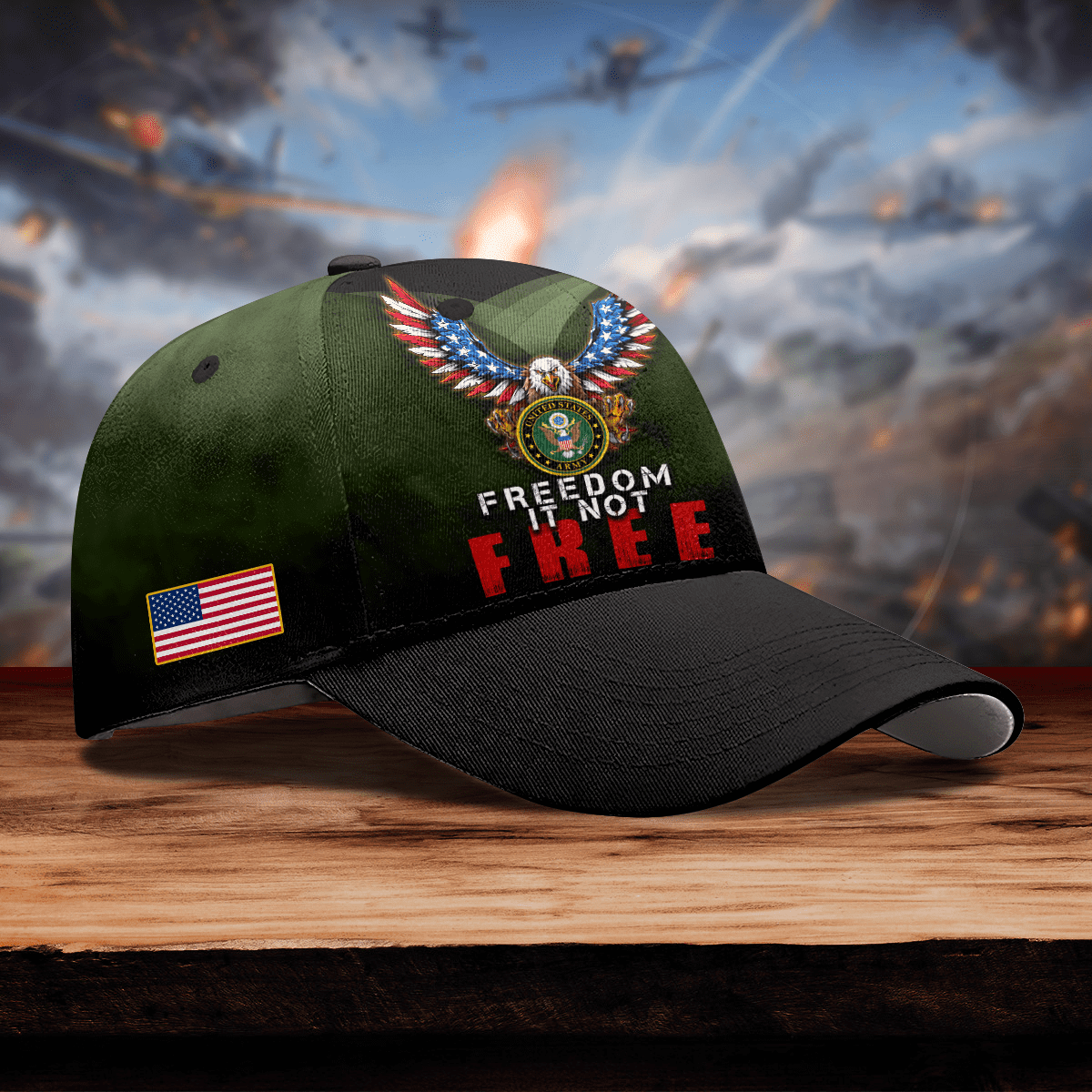 Freedom It Not Free - US Army Personalize Cap , Gifts for veterans