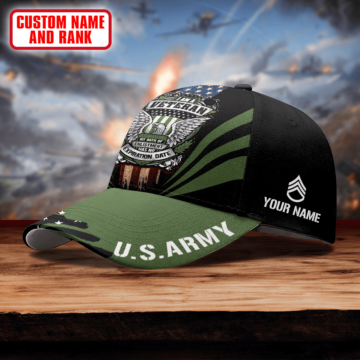 I am a Veteran My Oath Of Enlistment Has no Expiration Date - US Army Personalize Cap , Gifts for veterans