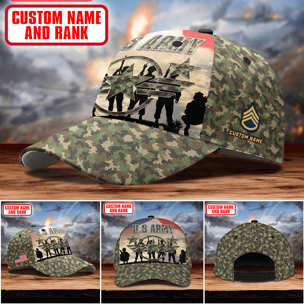 Soldiers Camo - US Army Personalize Cap , Gifts for veterans