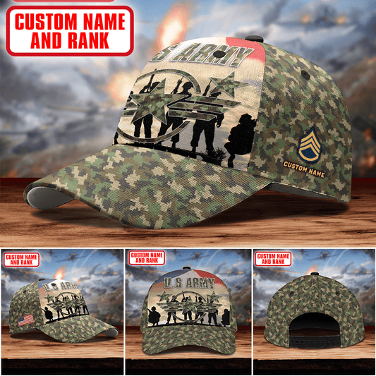 Soldiers Camo - US Army Personalize Cap , Gifts for veterans