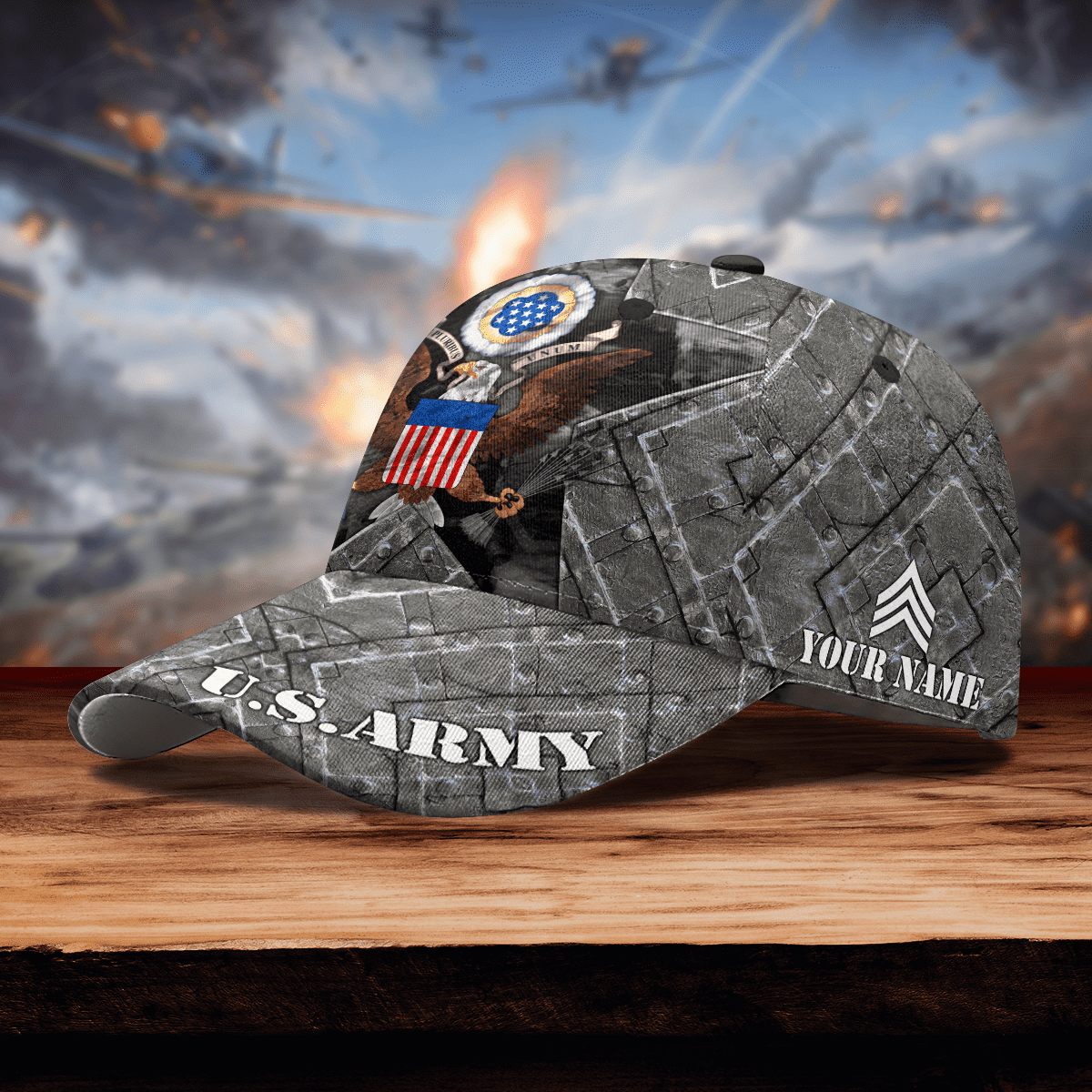 EAGLE METAL US ARMY PERSONALIZE CAP , Gifts for veterans