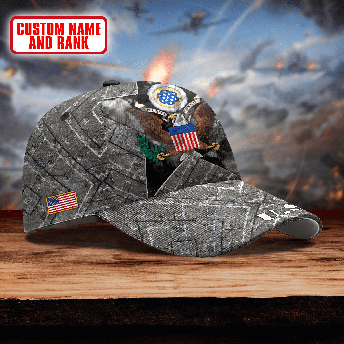 EAGLE METAL US ARMY PERSONALIZE CAP , Gifts for veterans