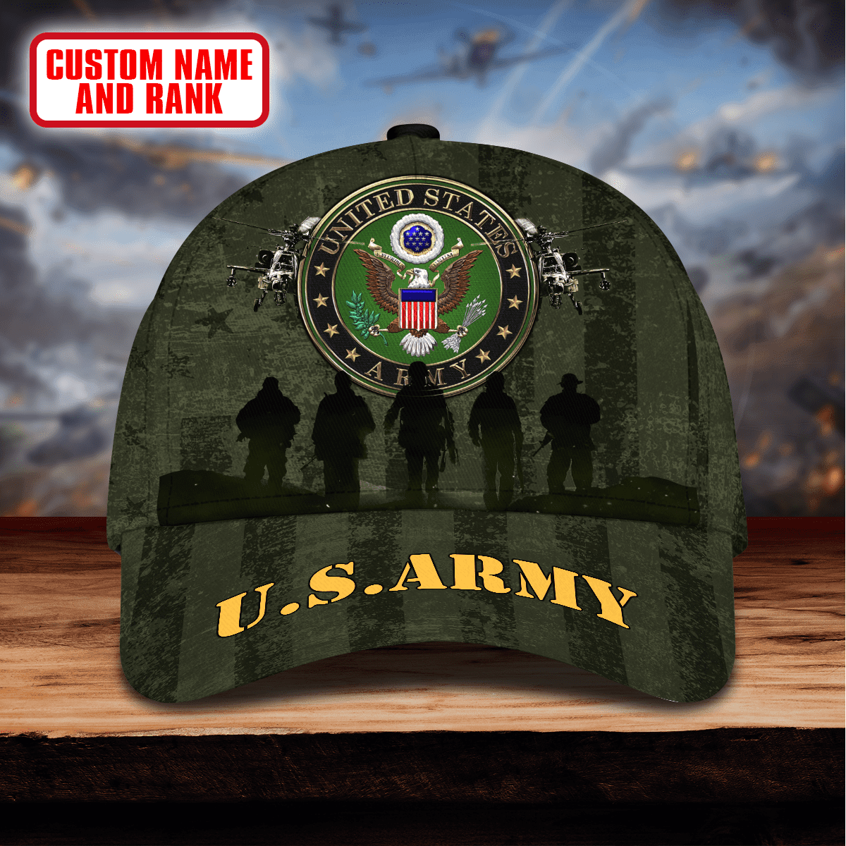 SOLIDER U.S.ARMY PERSONALIZE CAP , Gifts for veterans