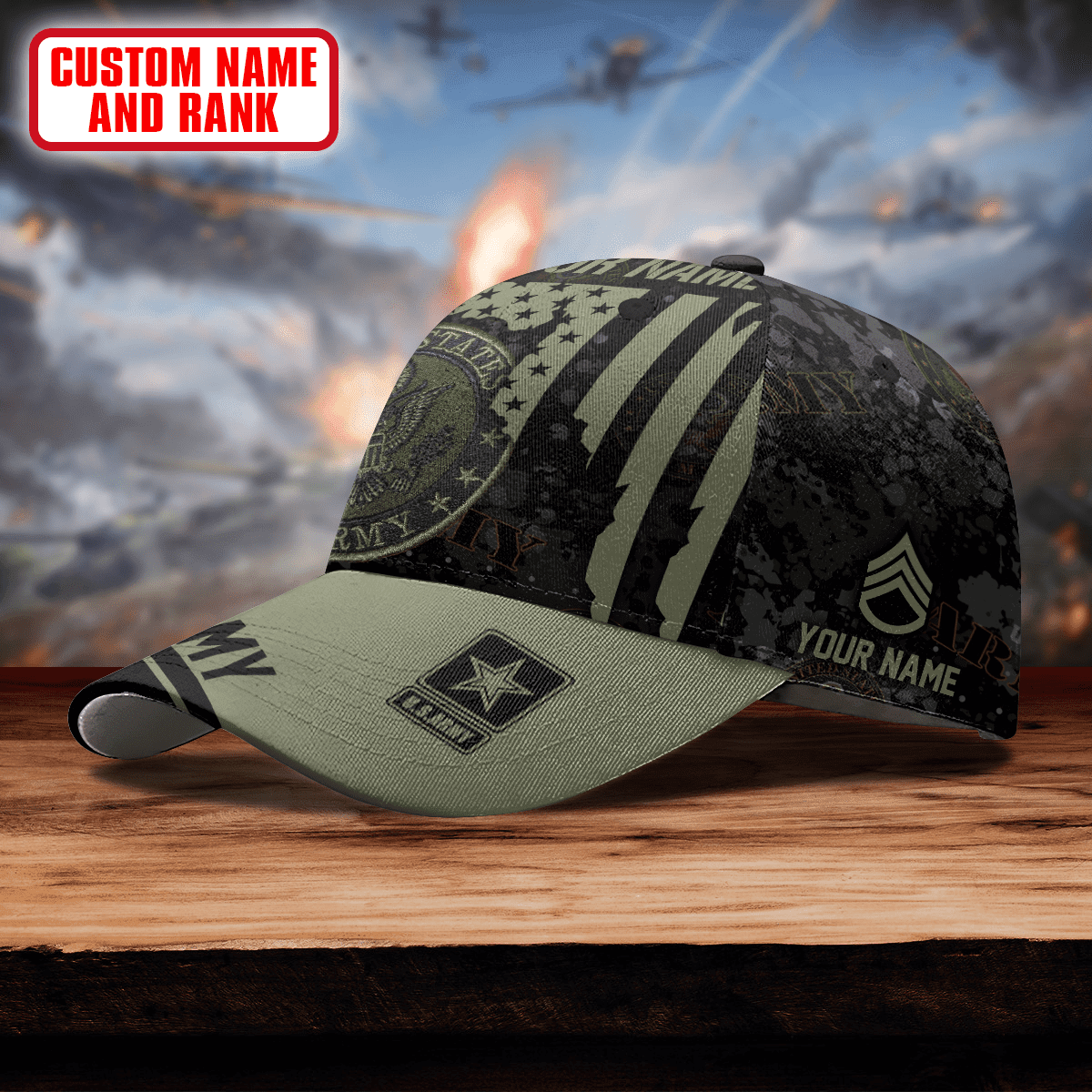 U.S. ARMY VETERAN EAGLE LOGO MILITARY - US Army Personalize Cap , Gifts for veterans