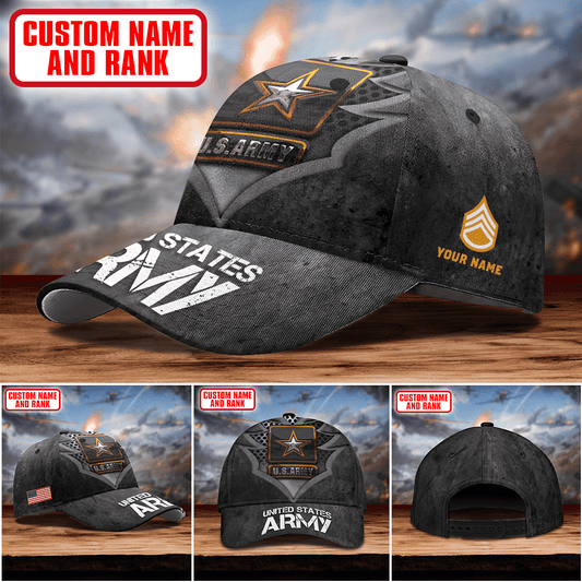 Metalic Logo - US Army Personalize Cap , Gifts for veterans