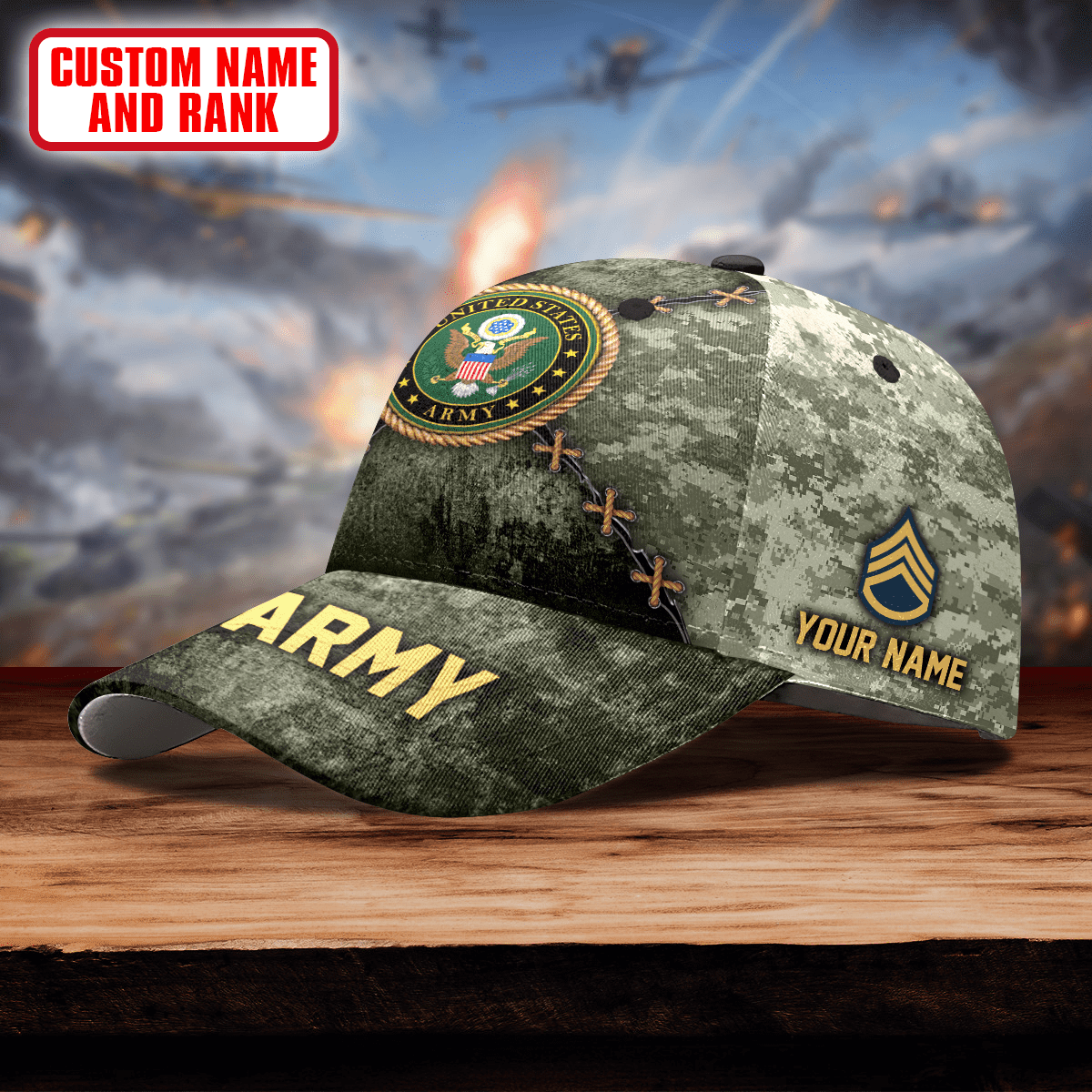 US Army Because Of The Brave - US Army Personalize Cap , Gifts for veterans