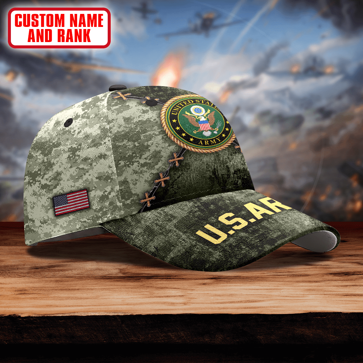 US Army Because Of The Brave - US Army Personalize Cap , Gifts for veterans
