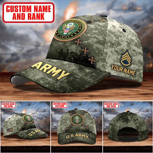 US Army Because Of The Brave - US Army Personalize Cap , Gifts for veterans