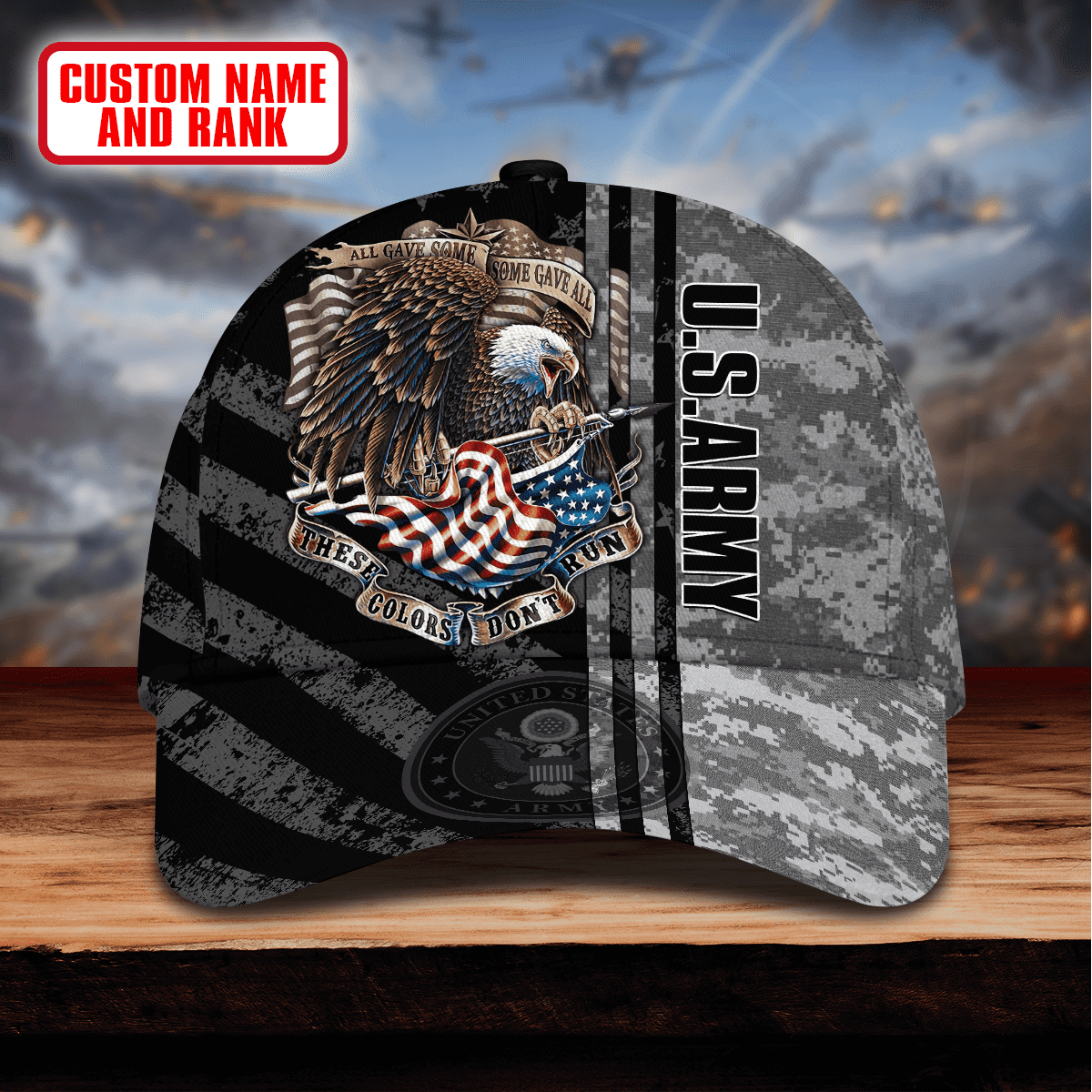 ALL GAVE SOME - SOME GAVE ALL - US ARMY PERSONALIZE CAP , Gifts for veterans