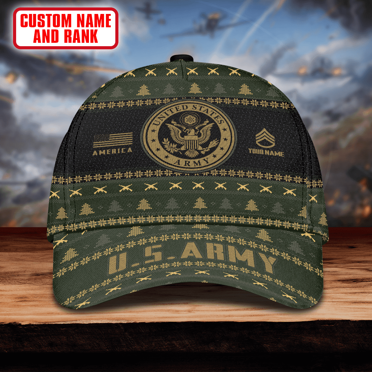 United States Army Sublimation - US Army Personalize Cap , Gifts for veterans