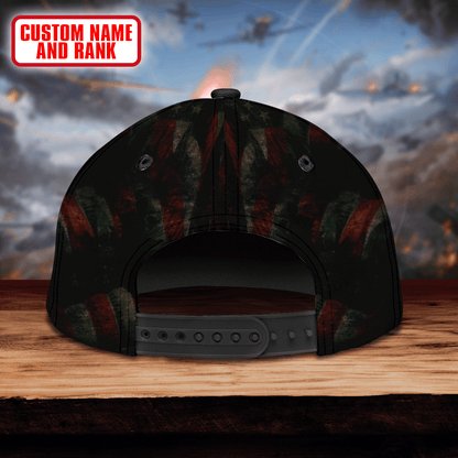 PREMIUM U.S VETERAN 3D camo flag USA PRINTED U.S.ARMY PERSONALIZE CAP , Gifts for veterans