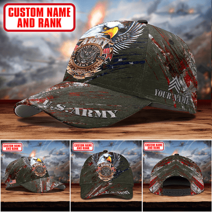 EAGLE LOGO SCRATCH US ARMY PERSONALIZE CAP , Gifts for veterans