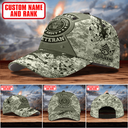 US Army Camo American - US Army Personalize Cap , Gifts for veterans