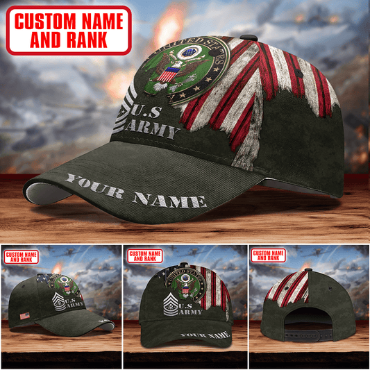 US Army Camo American - US Army Personalize Cap , Gifts for veterans