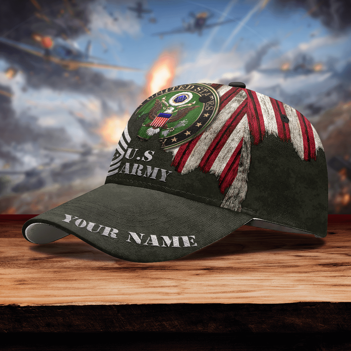 US Army Camo American - US Army Personalize Cap , Gifts for veterans