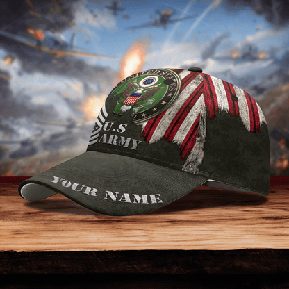 US Army Camo American - US Army Personalize Cap , Gifts for veterans