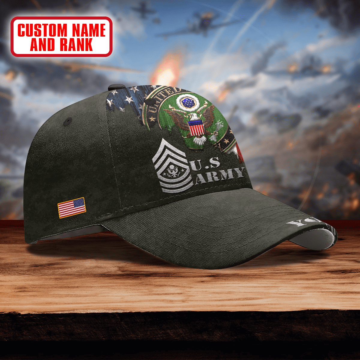 US Army Camo American - US Army Personalize Cap , Gifts for veterans