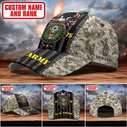 US Army eagle Camo American - US Army Personalize Cap , Gifts for veterans