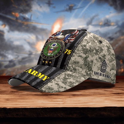 US Army eagle Camo American - US Army Personalize Cap , Gifts for veterans