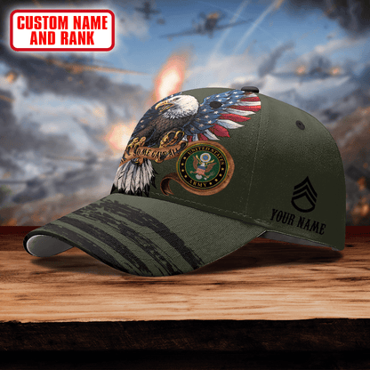 American Eagle Flag God Bless Army Veteran - US Army Personalize Cap , Gifts for veterans