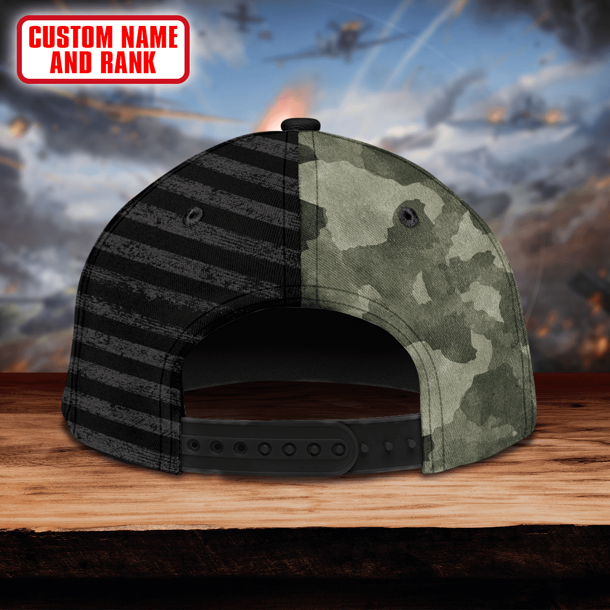 Veteran Army Camo Flag US Army - US Army Personalize Cap , Gifts for veterans