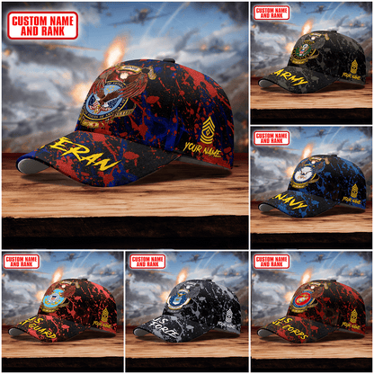 Premium Eagle US Cap custom name , Gifts for veterans