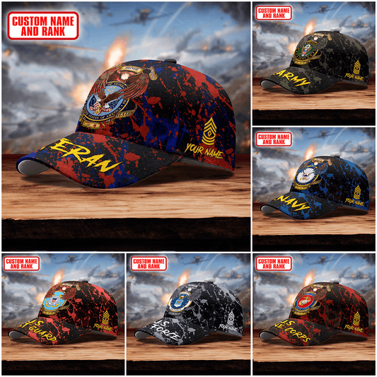 Premium Eagle US Cap custom name , Gifts for veterans