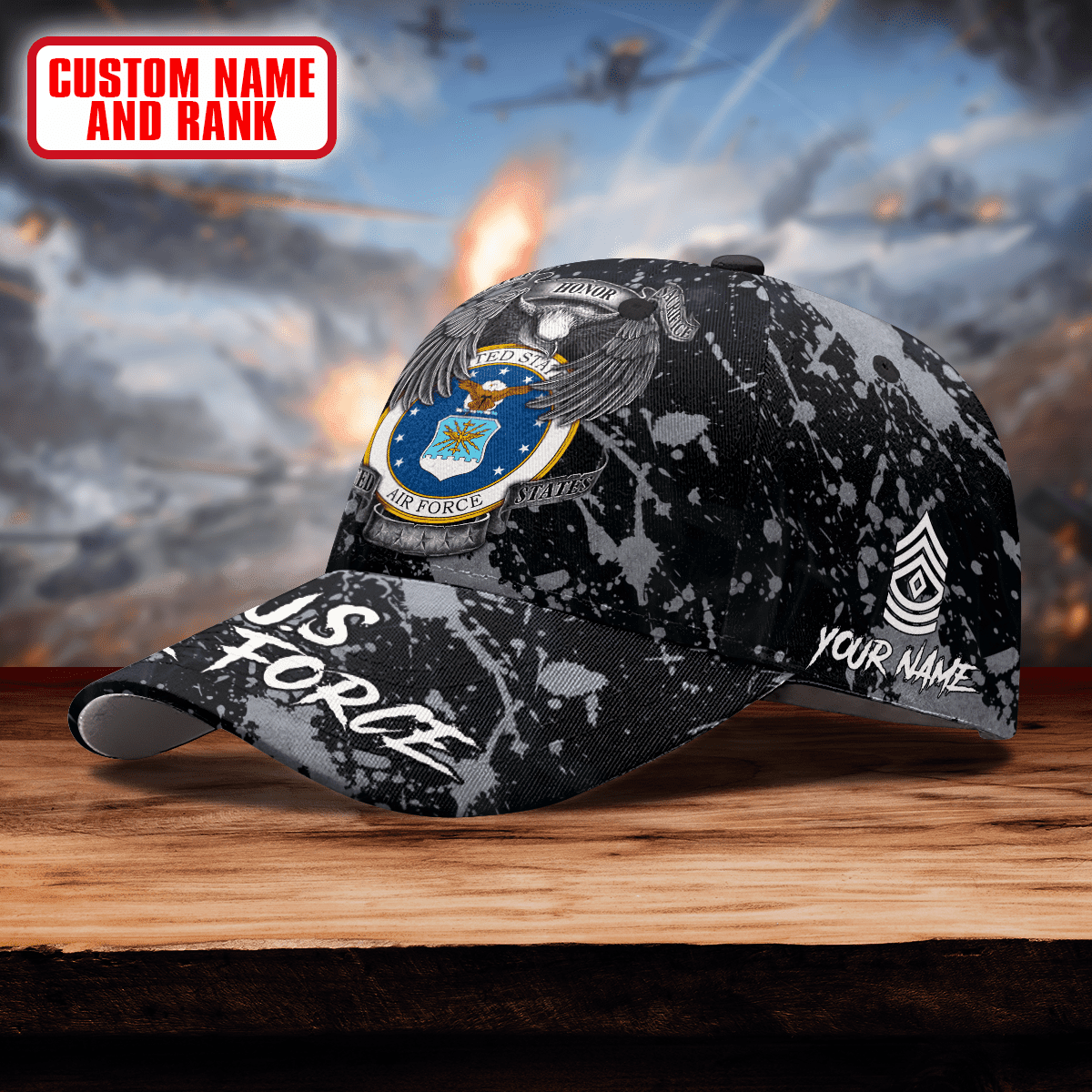 Premium Eagle US Cap custom name , Gifts for veterans