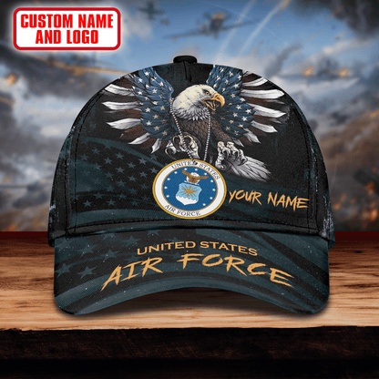 Land Of The Free Because Of The Brave Classic 3D Cap , Gifts for veterans