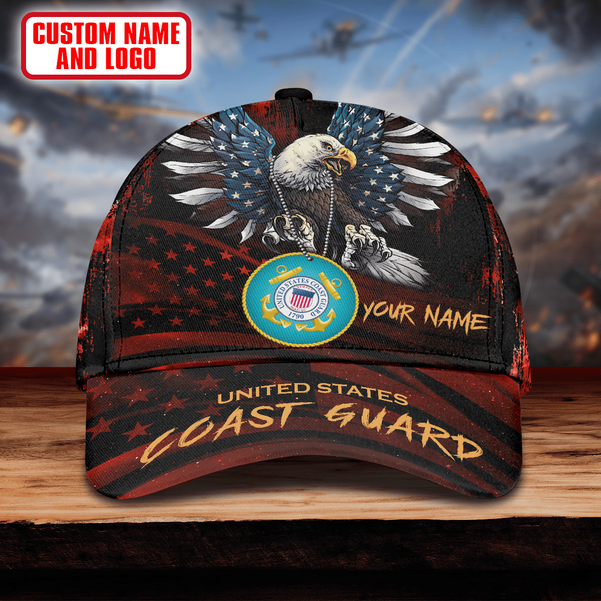 Land Of The Free Because Of The Brave Classic 3D Cap , Gifts for veterans