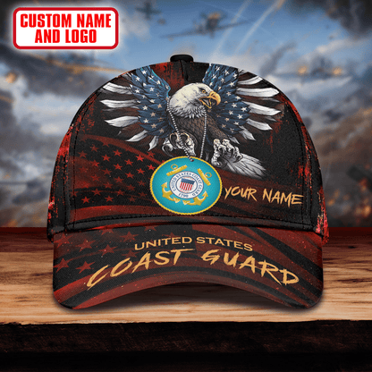 Land Of The Free Because Of The Brave Classic 3D Cap , Gifts for veterans