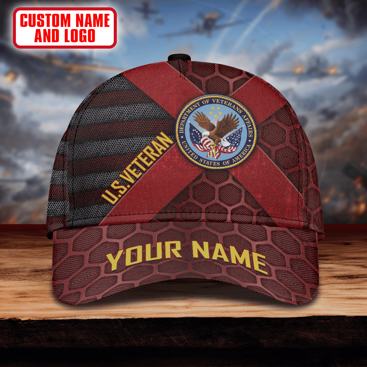 Unique Metal Flag United States Armed Forces Cap , Gifts for veterans