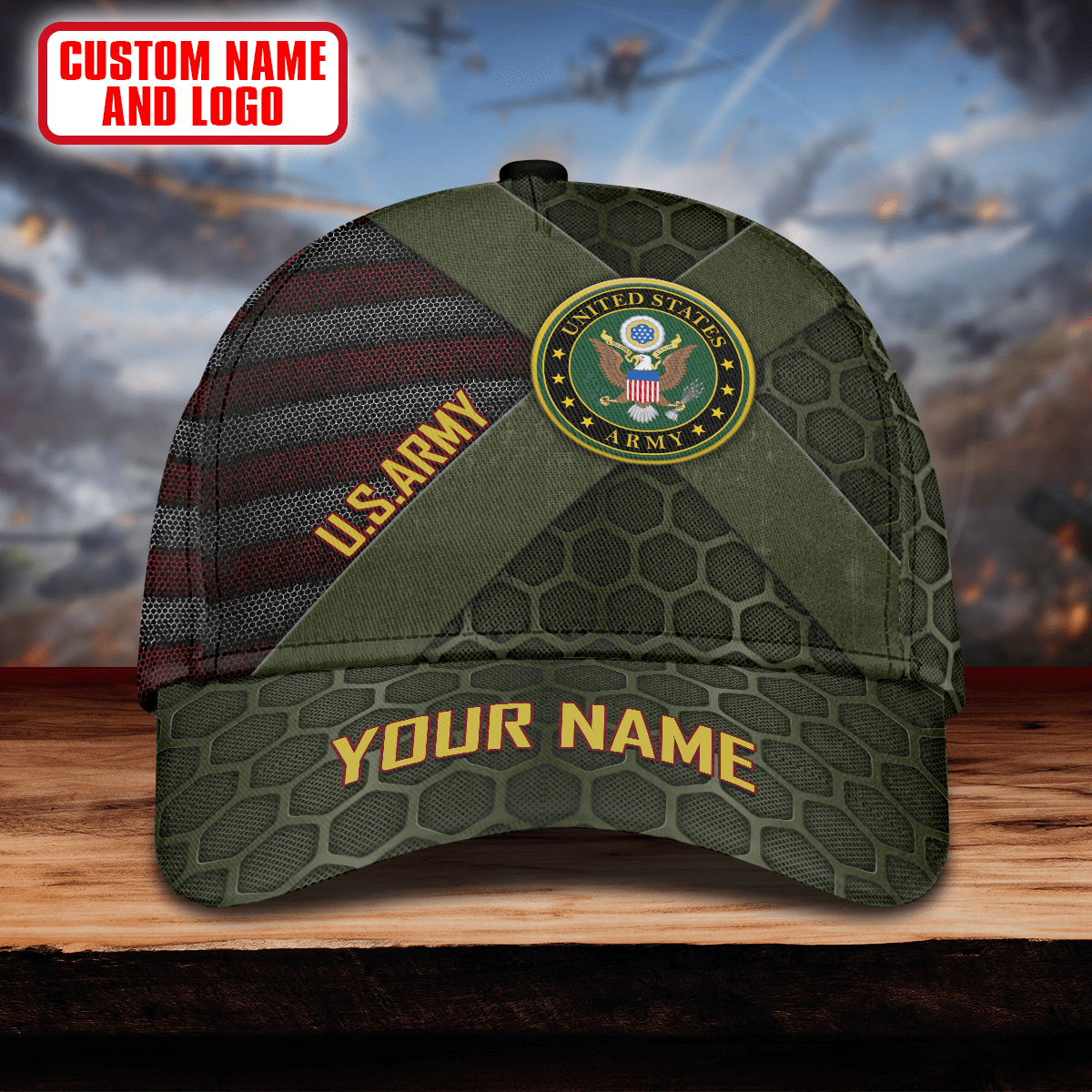 Unique Metal Flag United States Armed Forces Cap , Gifts for veterans