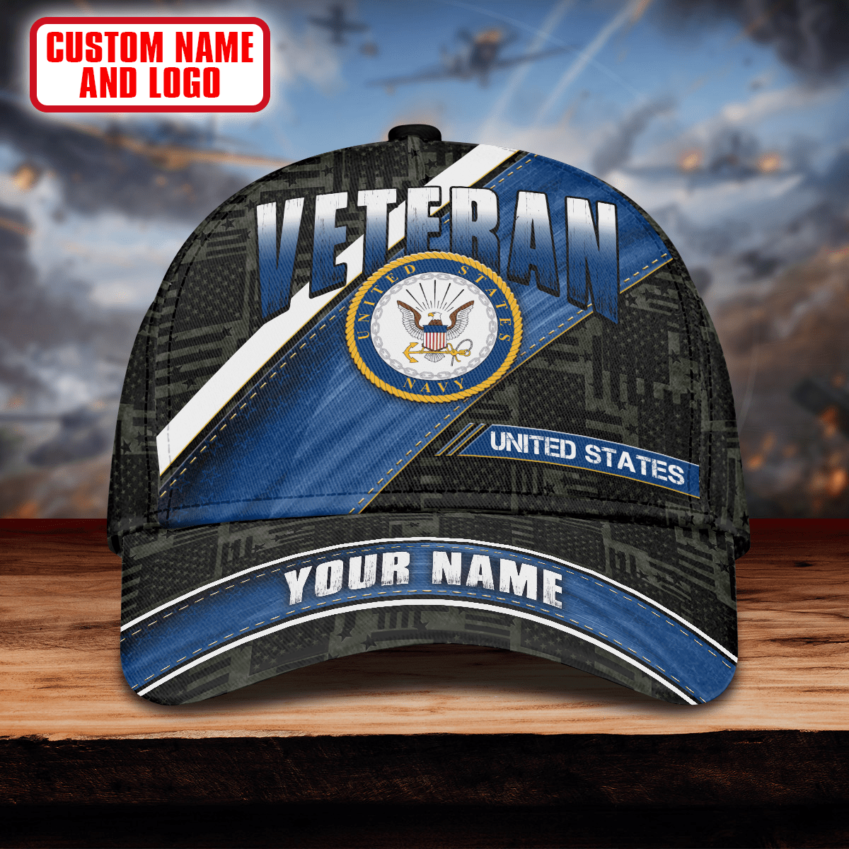 Premium U.S Veteran 3D Cap Flag USA Printed , Gifts for veterans