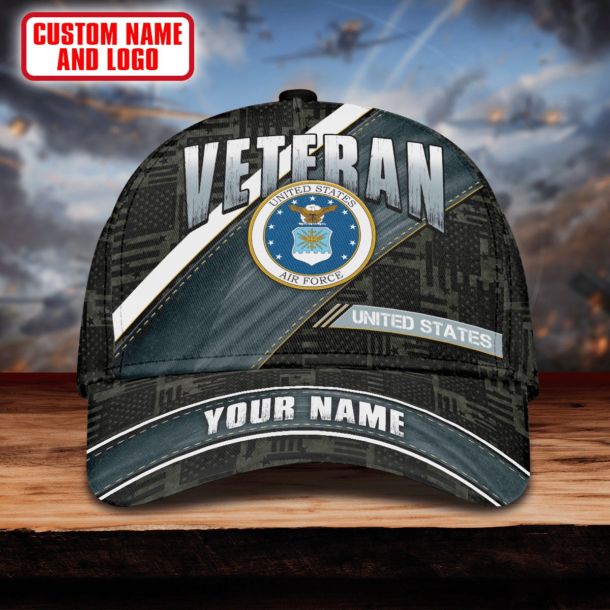 Premium U.S Veteran 3D Cap Flag USA Printed , Gifts for veterans