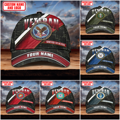 Premium U.S Veteran 3D Cap Flag USA Printed , Gifts for veterans