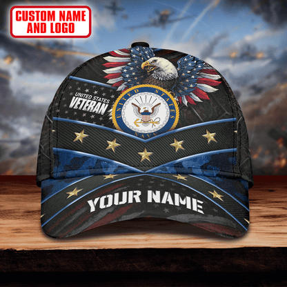 Premium Eagle Flag 3D US Veteran Cap , Gifts for veterans