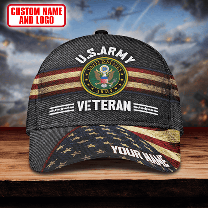 High quality american flag proud veteran all over printed classic cap , Gifts for veterans