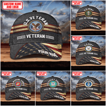 High quality american flag proud veteran all over printed classic cap , Gifts for veterans