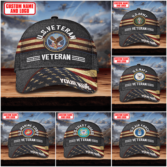 High quality american flag proud veteran all over printed classic cap , Gifts for veterans