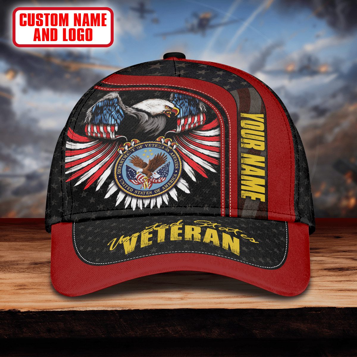 Premium Eagle US Veteran Cap , Gifts for veterans