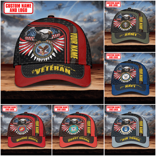 Premium Eagle US Veteran Cap , Gifts for veterans